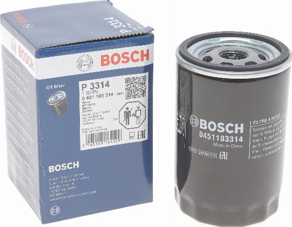 BOSCH 0 451 103 314 - Oil Filter autospares.lv