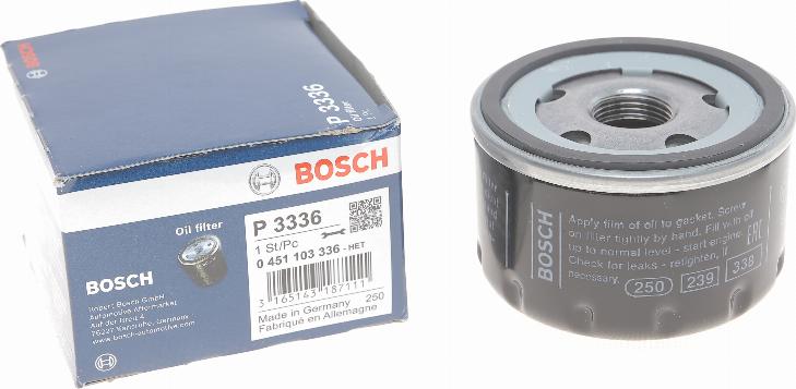 BOSCH 0 451 103 336 - Oil Filter autospares.lv