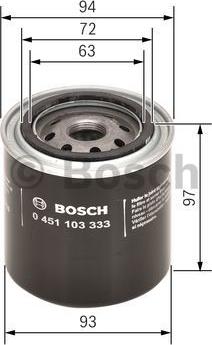 BOSCH 0 451 103 333 - Oil Filter autospares.lv