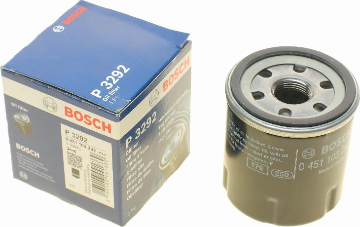 BOSCH 0 451 103 292 - Oil Filter autospares.lv