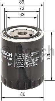 BOSCH 0 451 103 240 - Oil Filter autospares.lv