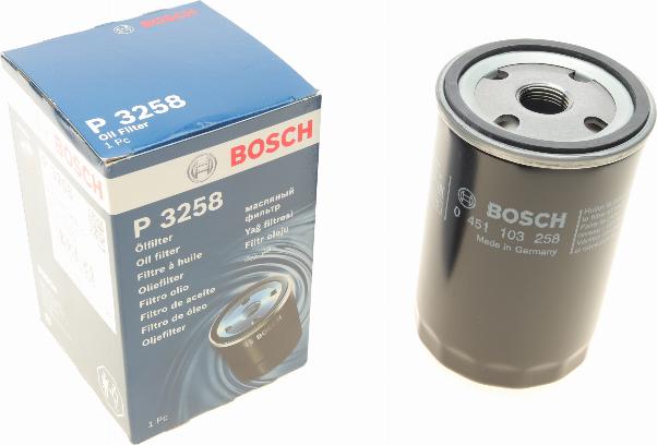 BOSCH 0 451 103 258 - Oil Filter autospares.lv