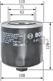 BOSCH 0 451 103 257 - Oil Filter autospares.lv