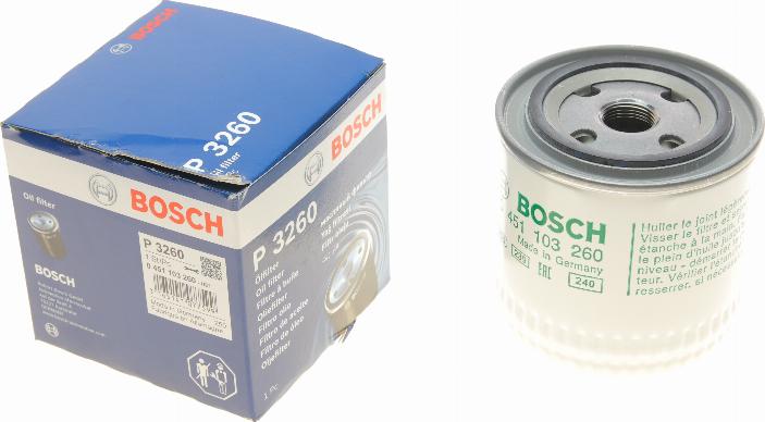 BOSCH 0 451 103 260 - Oil Filter autospares.lv