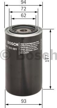 BOSCH 0 451 203 001 - Oil Filter autospares.lv