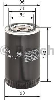 BOSCH 0 451 203 010 - Oil Filter autospares.lv