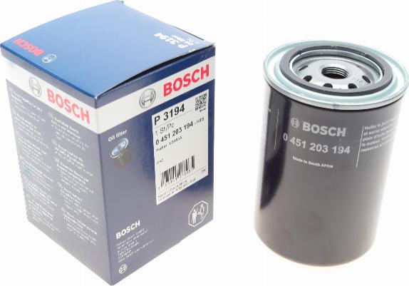 BOSCH 0 451 203 194 - Oil Filter autospares.lv