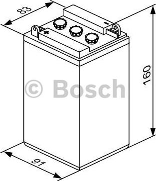 BOSCH 0 092 M4F 100 - Starter Battery autospares.lv