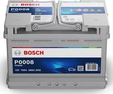 BOSCH 0 092 P00 080 - Starter Battery autospares.lv