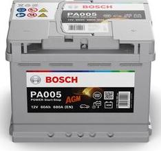 BOSCH 0 092 PA0 050 - Starter Battery autospares.lv