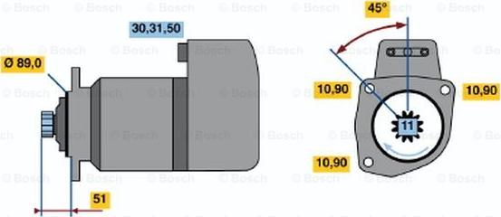 BOSCH 0 001 416 039 - Starter autospares.lv