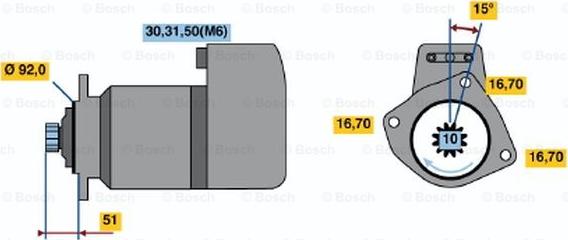 BOSCH 0 001 416 029 - Starter autospares.lv