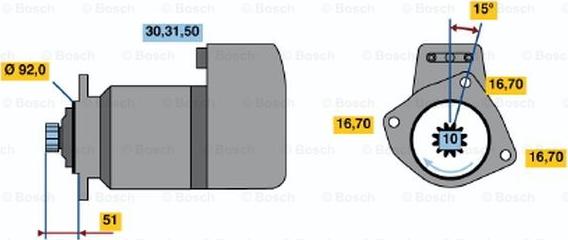 BOSCH 0 001 418 017 - Starter autospares.lv