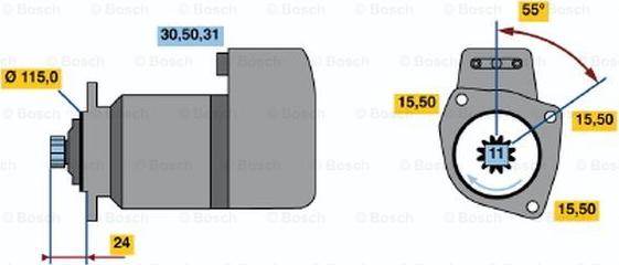 BOSCH 0 001 417 059 - Starter autospares.lv