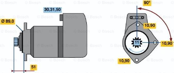 BOSCH 0 001 417 068 - Starter autospares.lv