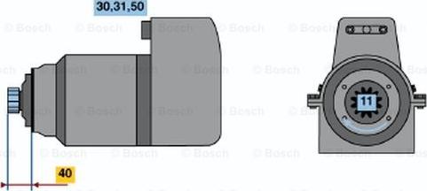 BOSCH 0 001 417 031 - Starter autospares.lv