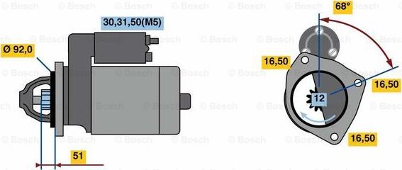 BOSCH 0 001 420 013 - Starter autospares.lv