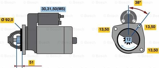 BOSCH 0 001 420 025 - Starter autospares.lv