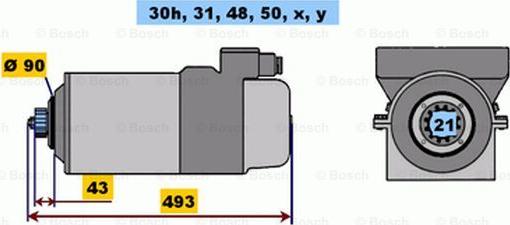 BOSCH 0 001 604 016 - Starter autospares.lv