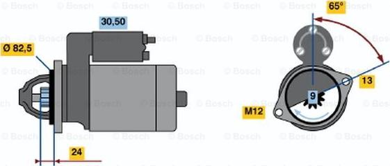 BOSCH 0 001 109 041 - Starter autospares.lv