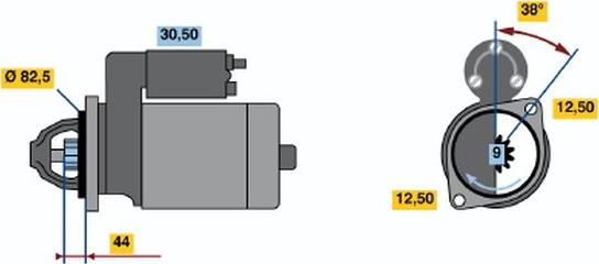 BOSCH 0001109043 - Starter autospares.lv