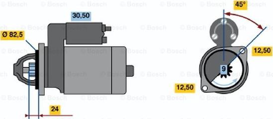 BOSCH 0 001 109 012 - Starter autospares.lv