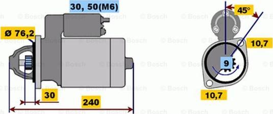 BOSCH 0 001 109 029 - Starter autospares.lv