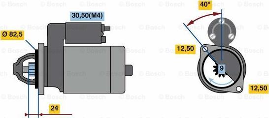 BOSCH 0 001 109 359 - Starter autospares.lv