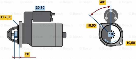 BOSCH 0 001 109 377 - Starter autospares.lv