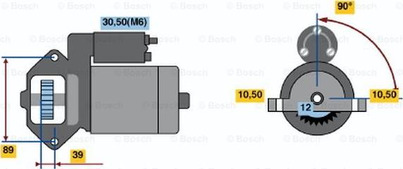 BOSCH 0 001 109 205 - Starter autospares.lv