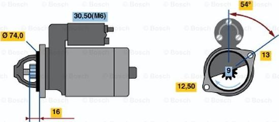 BOSCH 0 001 106 018 - Starter autospares.lv