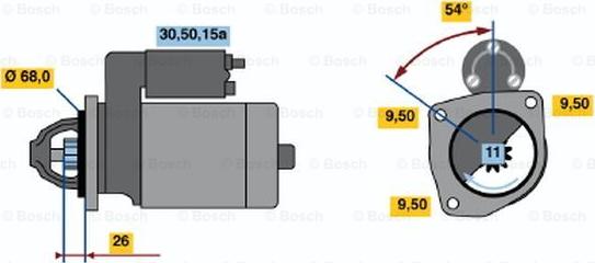 BOSCH 0 001 108 025 - Starter autospares.lv