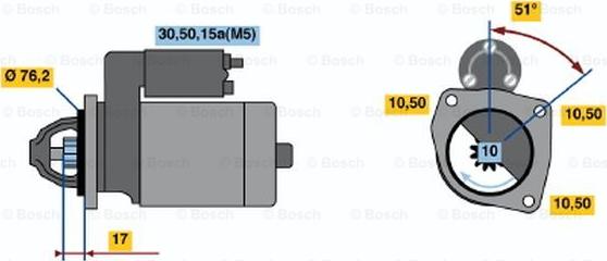 BOSCH 0 001 108 020 - Starter autospares.lv