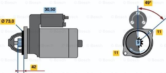 BOSCH 0 001 108 144 - Starter autospares.lv