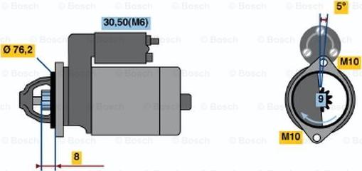 BOSCH 0 001 108 156 - Starter autospares.lv