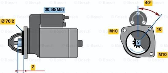 BOSCH 0 001 108 189 - Starter autospares.lv