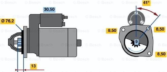 BOSCH 0 001 108 136 - Starter autospares.lv