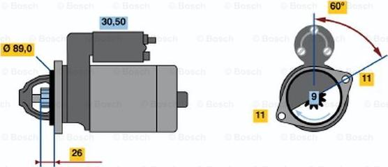 BOSCH 0 001 108 131 - Starter autospares.lv