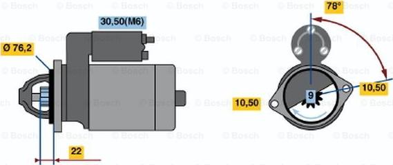 BOSCH 0 001 108 178 - Starter autospares.lv