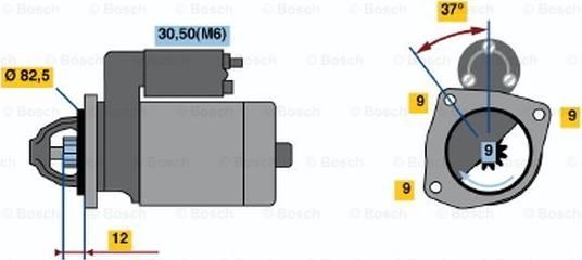 BOSCH 0 001 108 234 - Starter autospares.lv