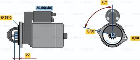 BOSCH 0 001 112 035 - Starter autospares.lv