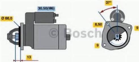 BOSCH 0 001 107 411 - Starter autospares.lv