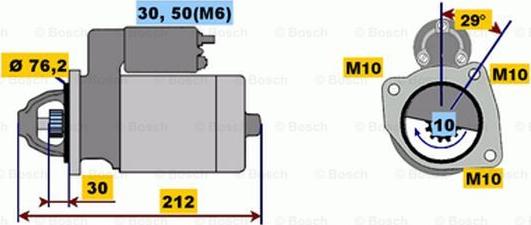 BOSCH 0 001 107 087 - Starter autospares.lv