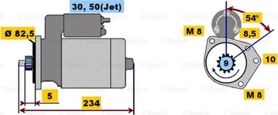 BOSCH 0 001 107 025 - Starter autospares.lv