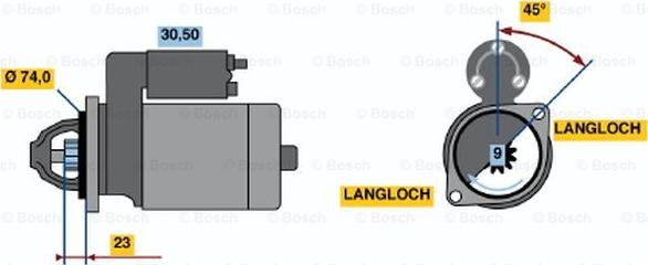 BOSCH 0 001 108 181 - Starter autospares.lv