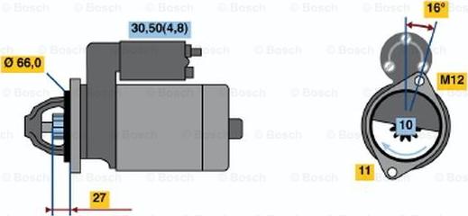 BOSCH 0 001 115 056 - Starter autospares.lv