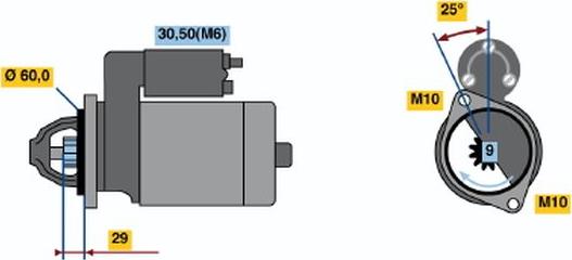 BOSCH 0 001 115 005 - Starter autospares.lv