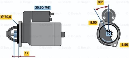 BOSCH 0 001 115 008 - Starter autospares.lv