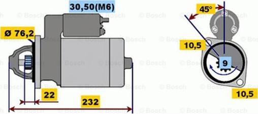 BOSCH 0 001 115 039 - Starter autospares.lv