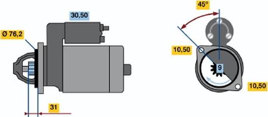 BOSCH 0001115035 - Starter autospares.lv